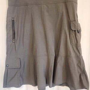 Army Green Cargo Skirt